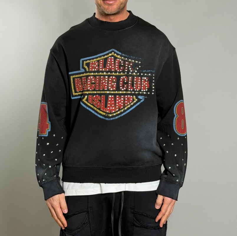 Мъжка блуза Black Racing Club Crewneck