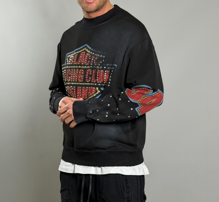 Мъжка блуза Black Racing Club Crewneck