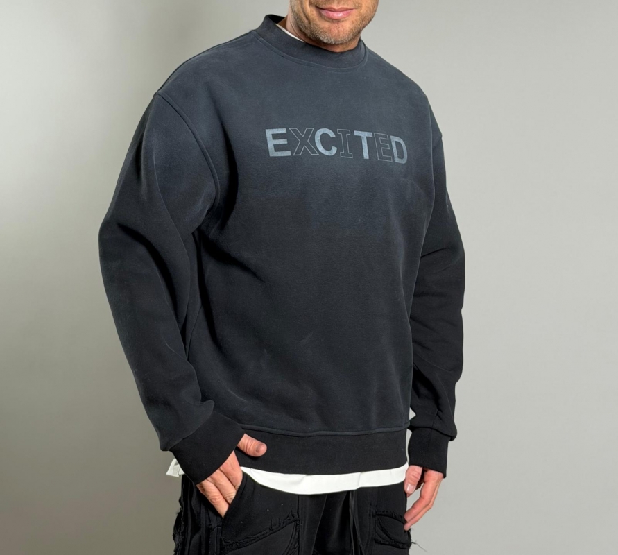 Мъжка блуза EXCITED – GRAPHITE BLACK