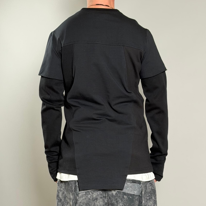 Мъжка блуза Layered BLACK