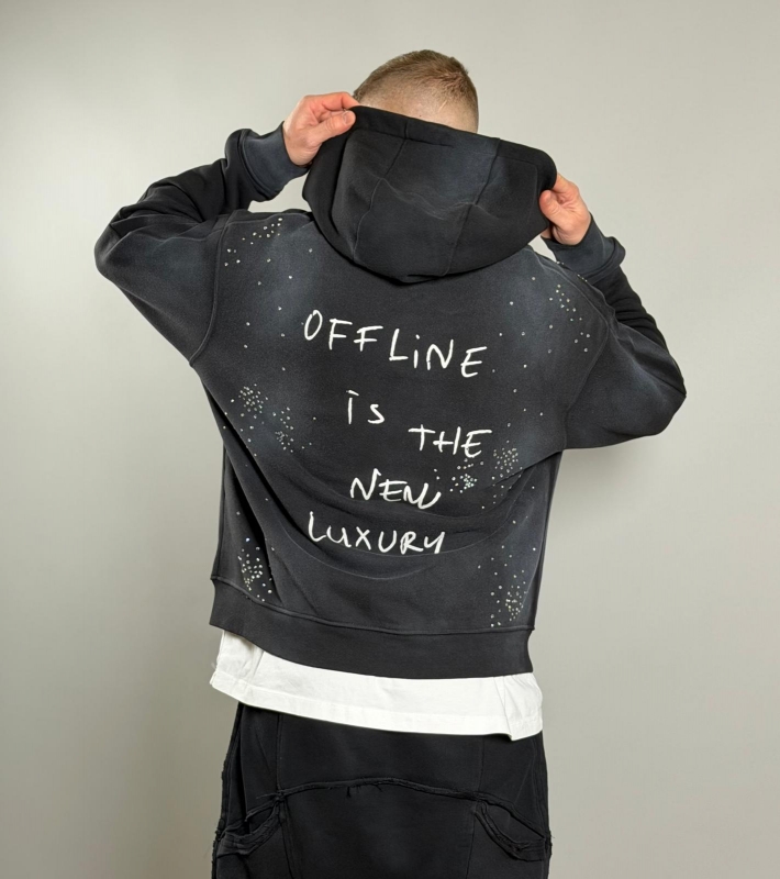 Мъжко горнище Offline Luxury Zip Hoodie – Black Edition