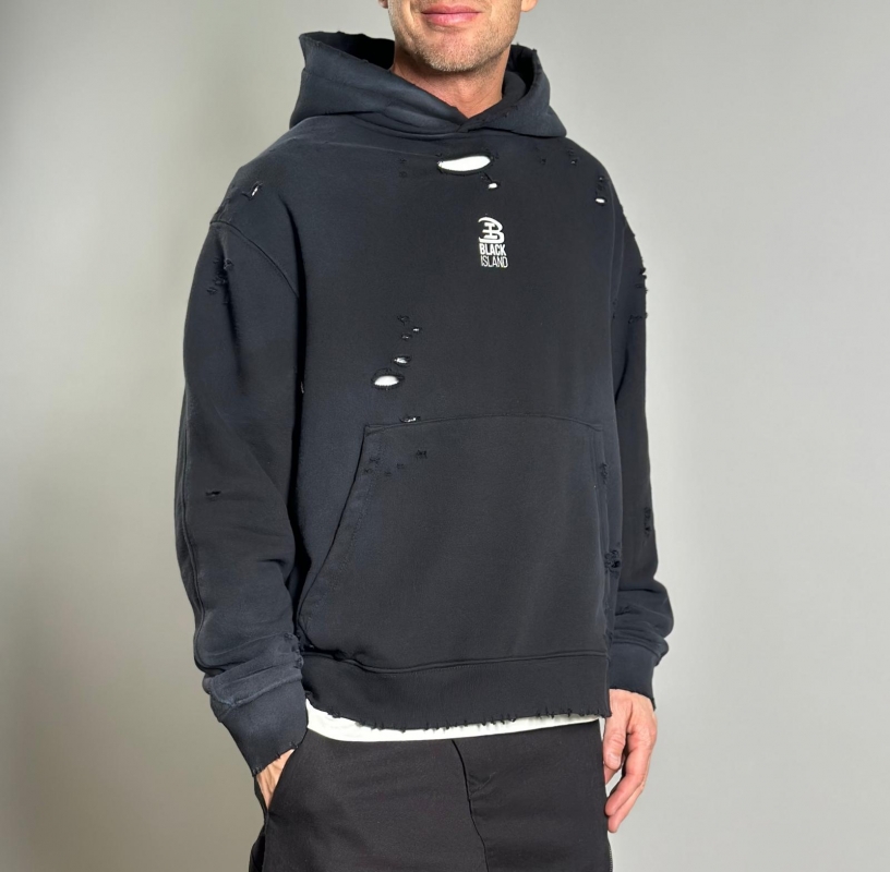 Мъжка блуза с качулка Distressed Hoodie