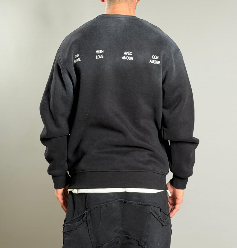 Мъжка блуза WITH LOVE – BLACK