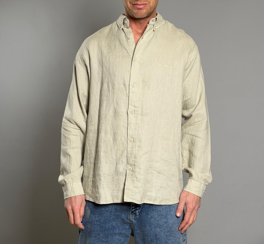 Мъжка ленена риза  Natural Beige