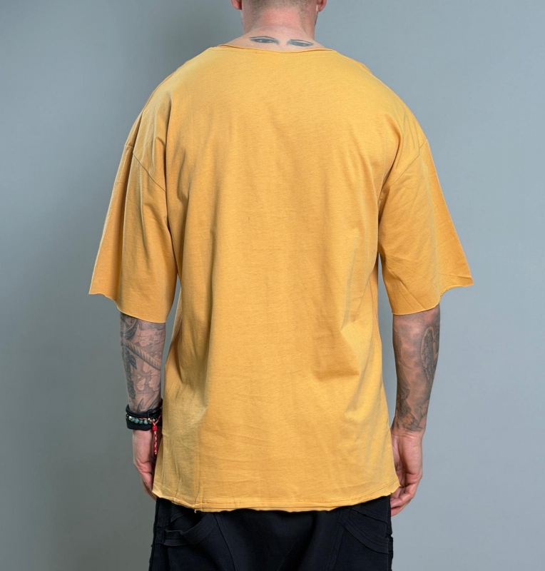Мъжка оувърсайз тениска Mustard Basic