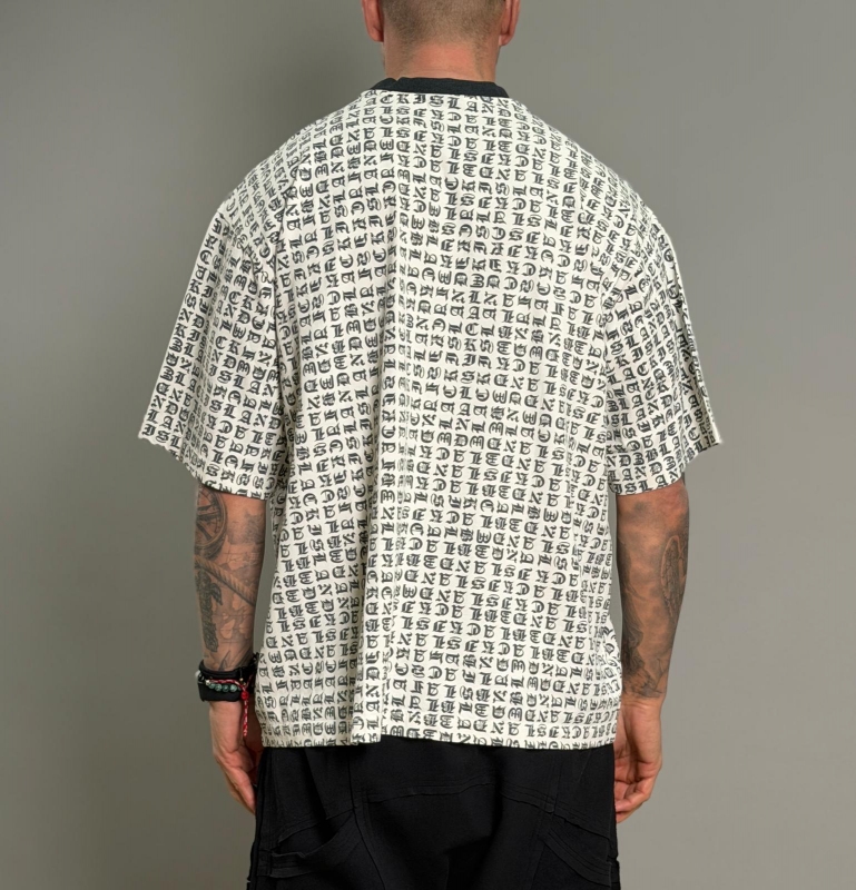 Мъжка оувърсайз тениска SCRIPT CHAOS