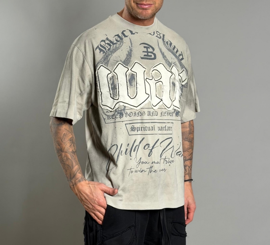 Мъжка тениска CHILD OF WAR – Sand Washed
