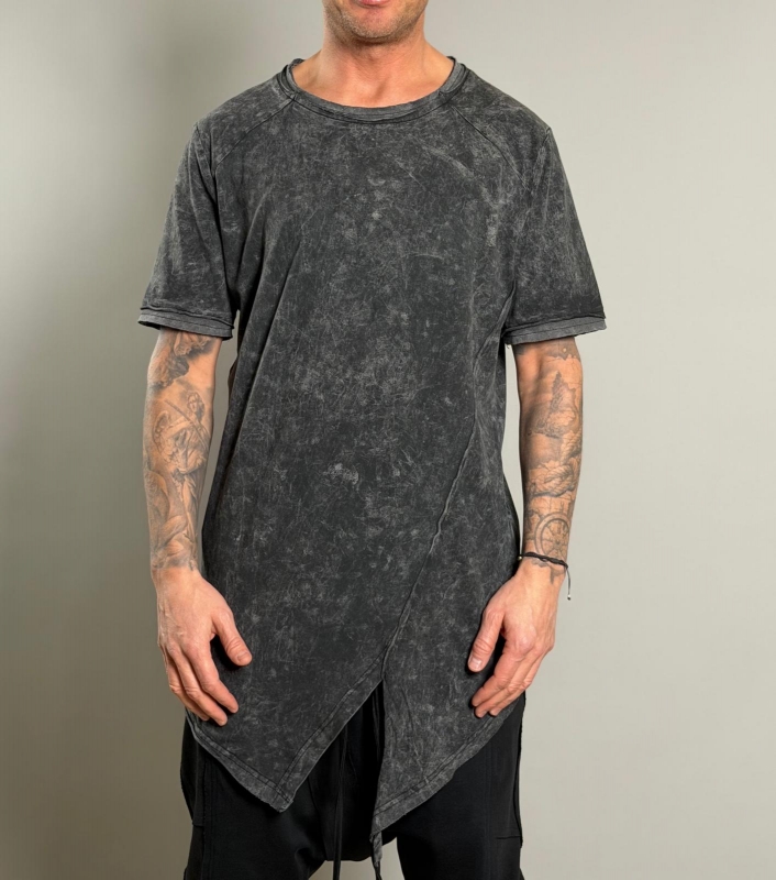 Мъжка тениска DARK WASH ASYMMETRIC TEE