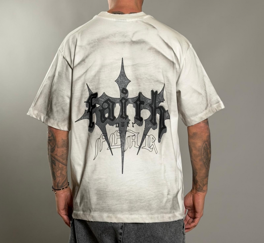 Мъжка тениска Faith Over White