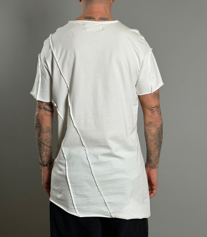 Мъжка тениска WHITE RAW CUT TEE