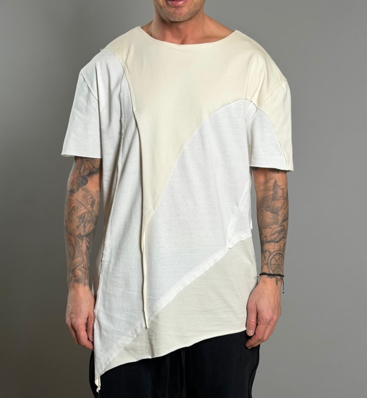 Мъжка тениска WHITE RAW CUT TEE