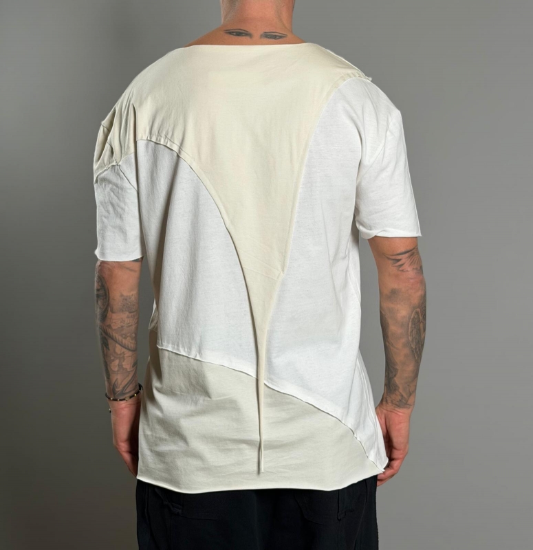 Мъжка тениска WHITE RAW CUT TEE