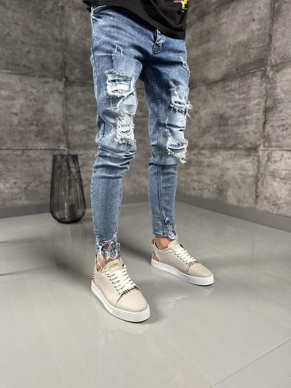 Мъжки накъсани дънки Skinny  fit