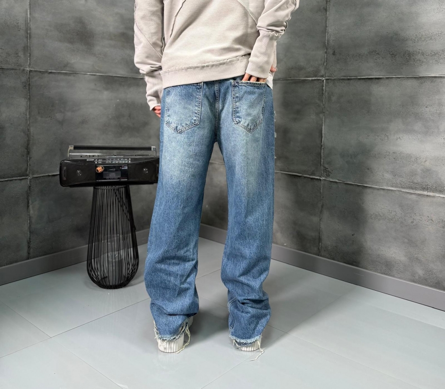 Мъжки дънки Straight – Destroyed Edition