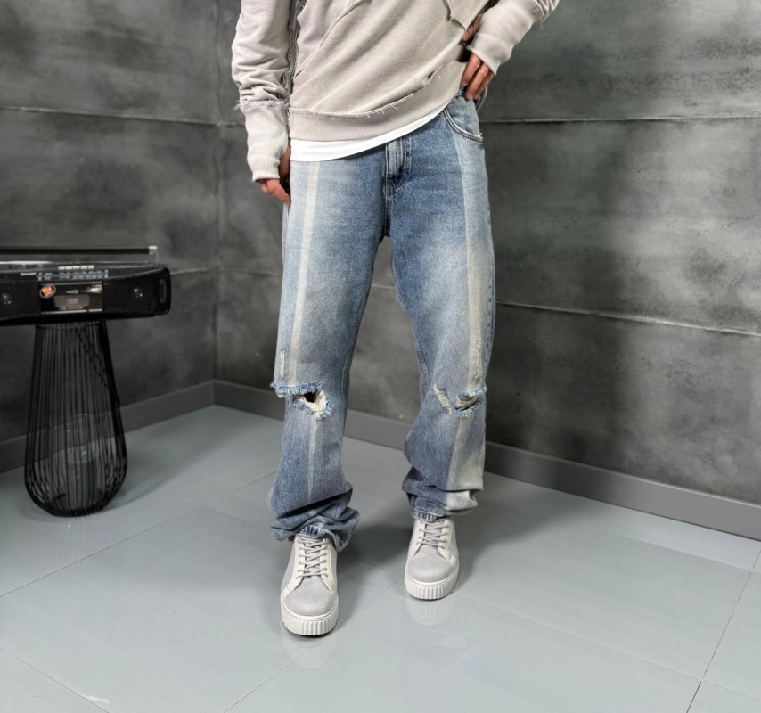 Мъжки дънки Straight  – Front Washed