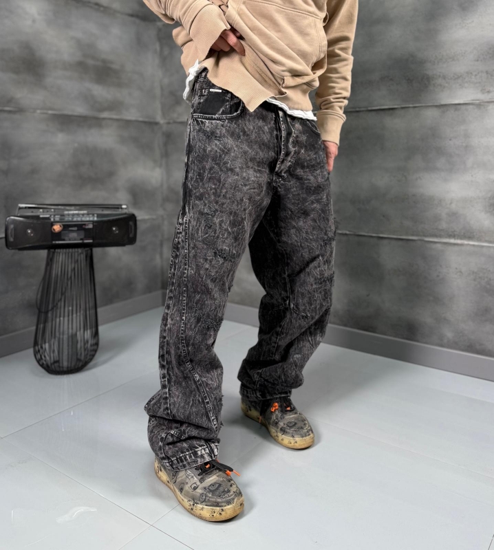 Мъжки дънки BLACK ACID JEANS