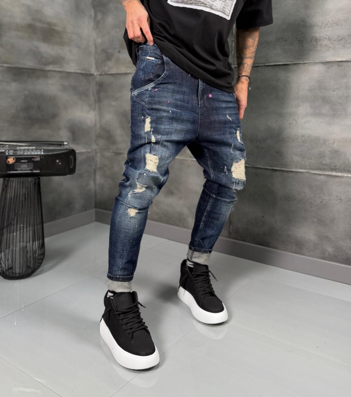 Мъжки дънки BLUE ART DISTRESSED JEANS