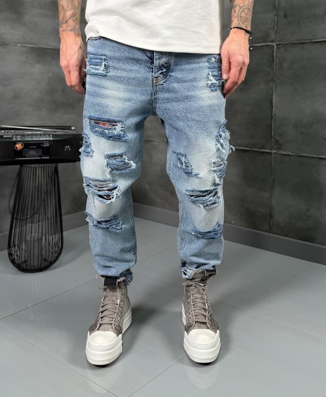 Мъжки дънки BLUE HEAVY DESTROY