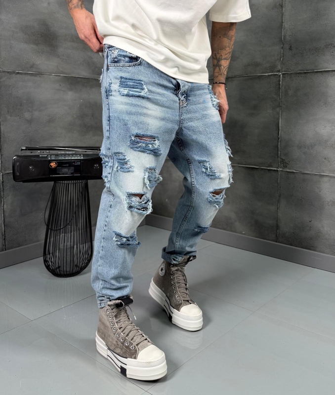 Мъжки дънки BLUE HEAVY DESTROY