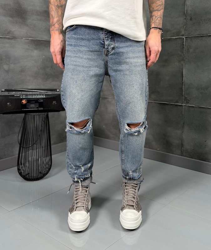 Мъжки дънки BLUE RAW TAPER