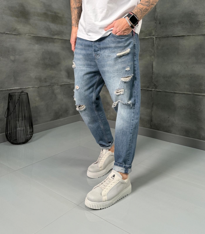 Мъжки дънки Boyfriend RIVEN BLUE