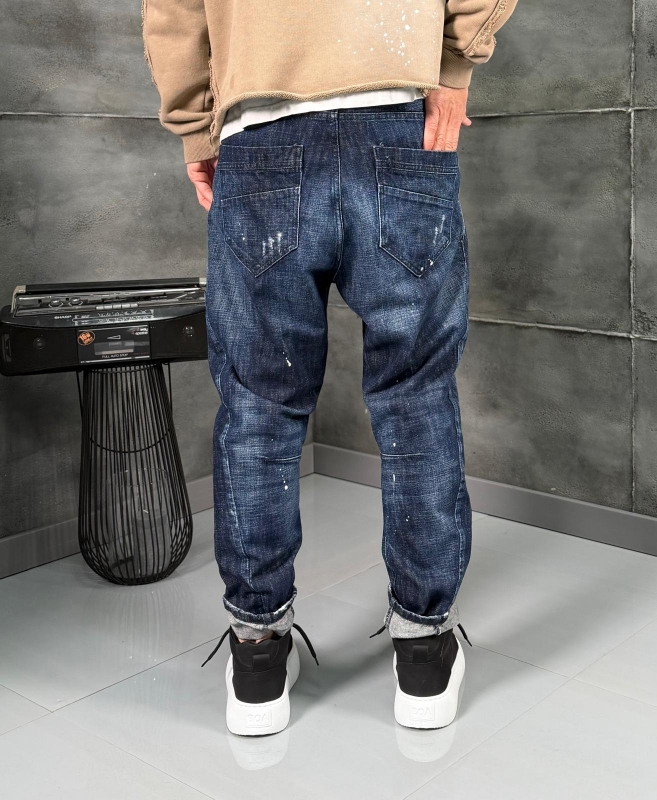 Мъжки дънки Denim Heavy Destroy Loose