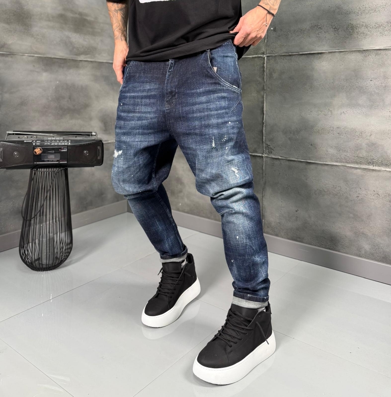 Мъжки дънки INDIGO DROP ART JEANS