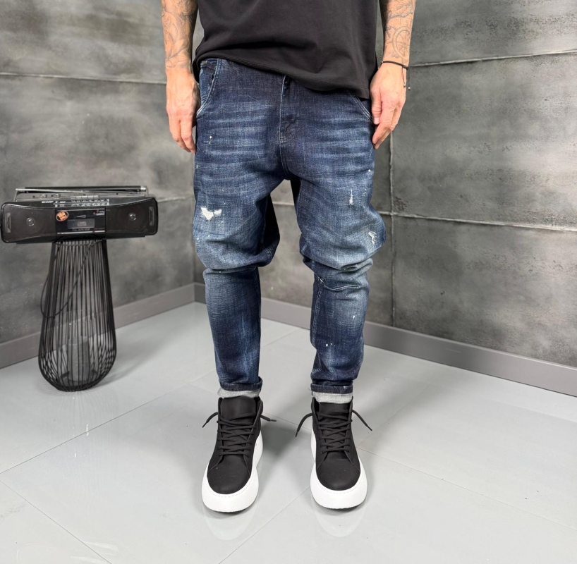 Мъжки дънки INDIGO DROP ART JEANS