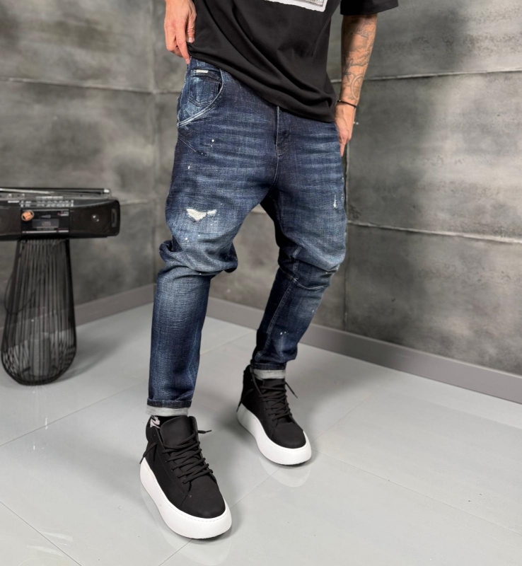 Мъжки дънки INDIGO DROP ART JEANS