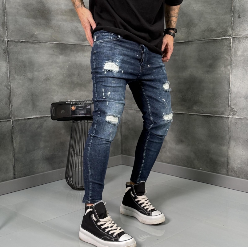 Мъжки дънки PAINTED SKINNY
