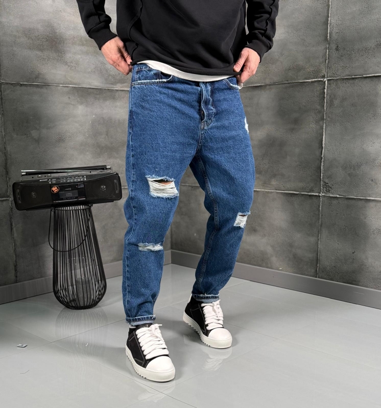 Мъжки дънки Ripped Blue
