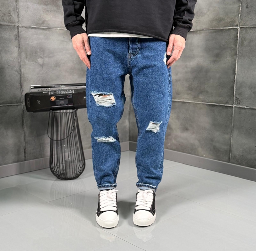 Мъжки дънки Ripped Blue