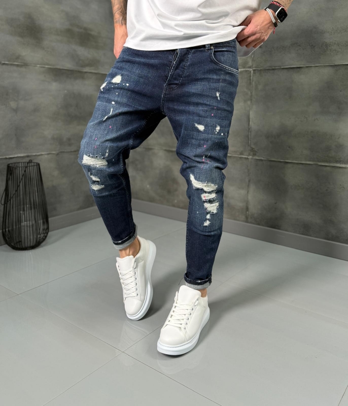 Мъжки дънки Skinny Fit NERO DRIP