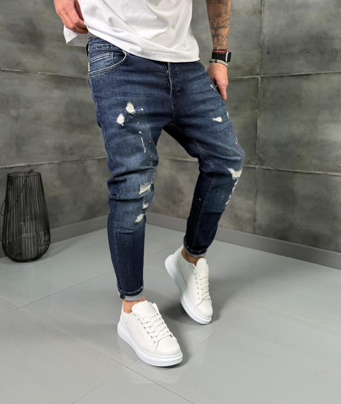 Мъжки дънки Skinny Fit NERO DRIP