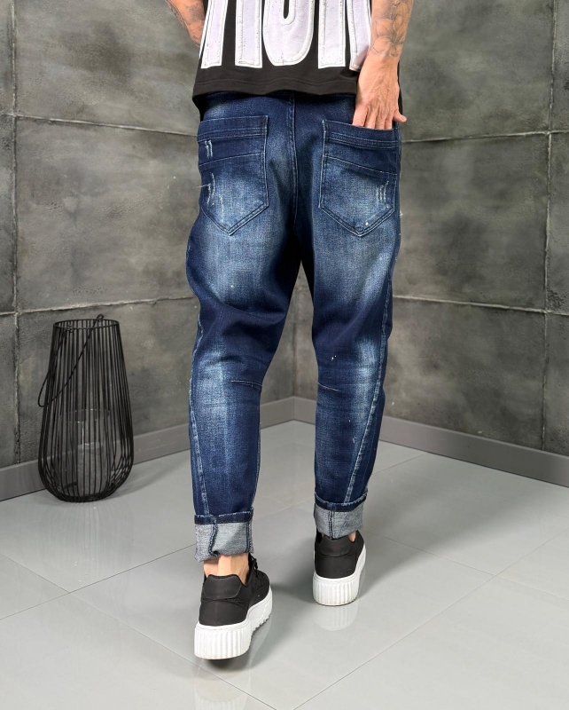 Мъжки дънки slim fit NIGHT SCRATCH