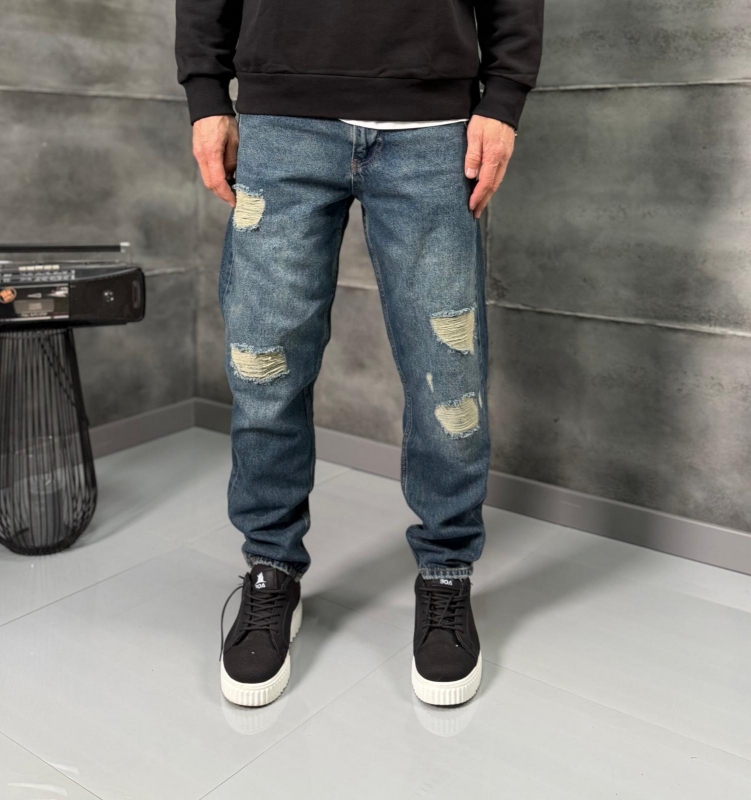 Мъжки дънки – Blue Destroyed Patches