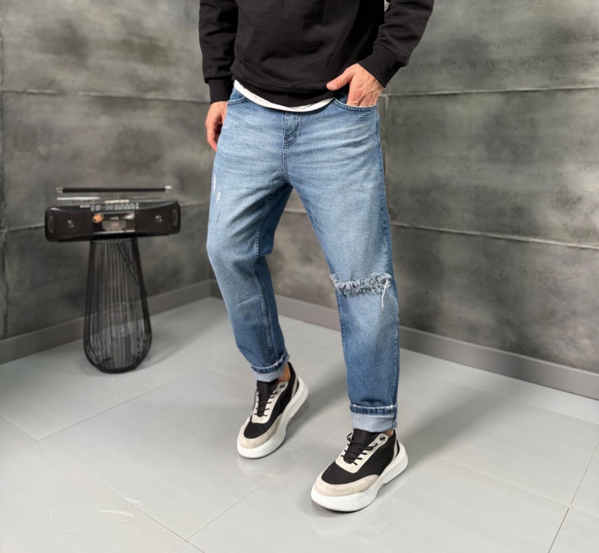 Мъжки дънки – Light Blue Destroyed