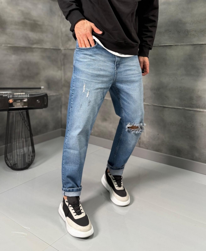 Мъжки дънки – Light Blue Destroyed