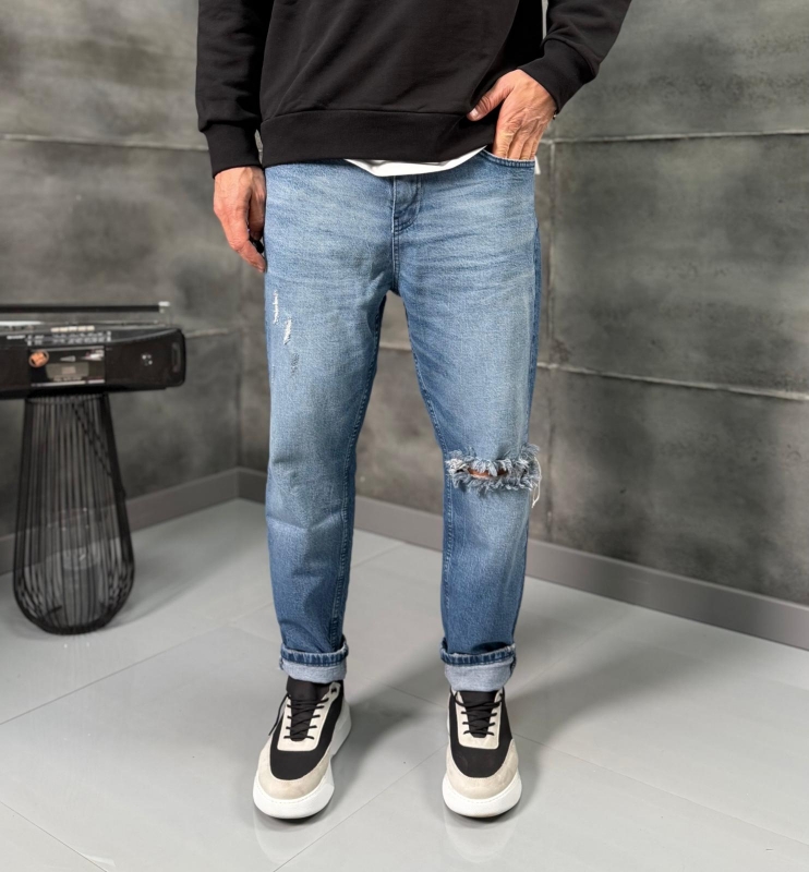 Мъжки дънки – Light Blue Destroyed