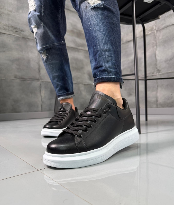 Мъжки ежедневни обувки NOIR WHITE SOLE