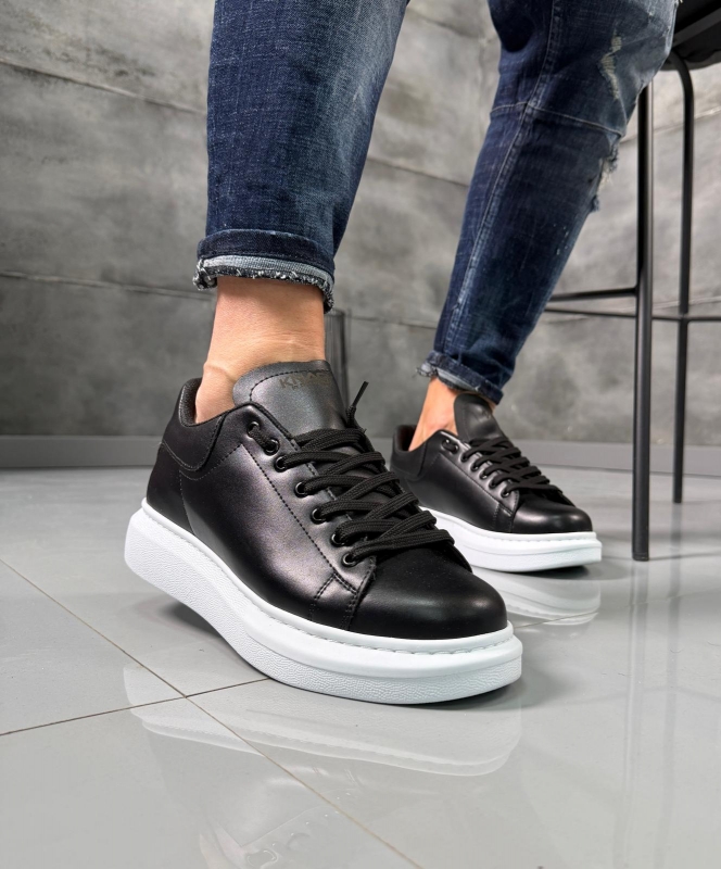 Мъжки ежедневни обувки NOIR WHITE SOLE