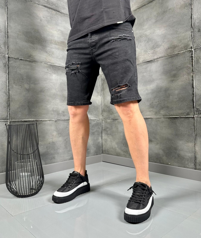 Мъжки къси дънки Slim Fit