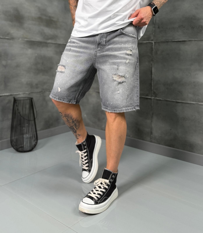 Мъжки къси дънки ASH GREY