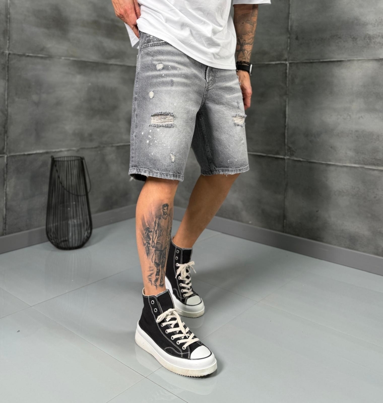 Мъжки къси дънки ASH GREY
