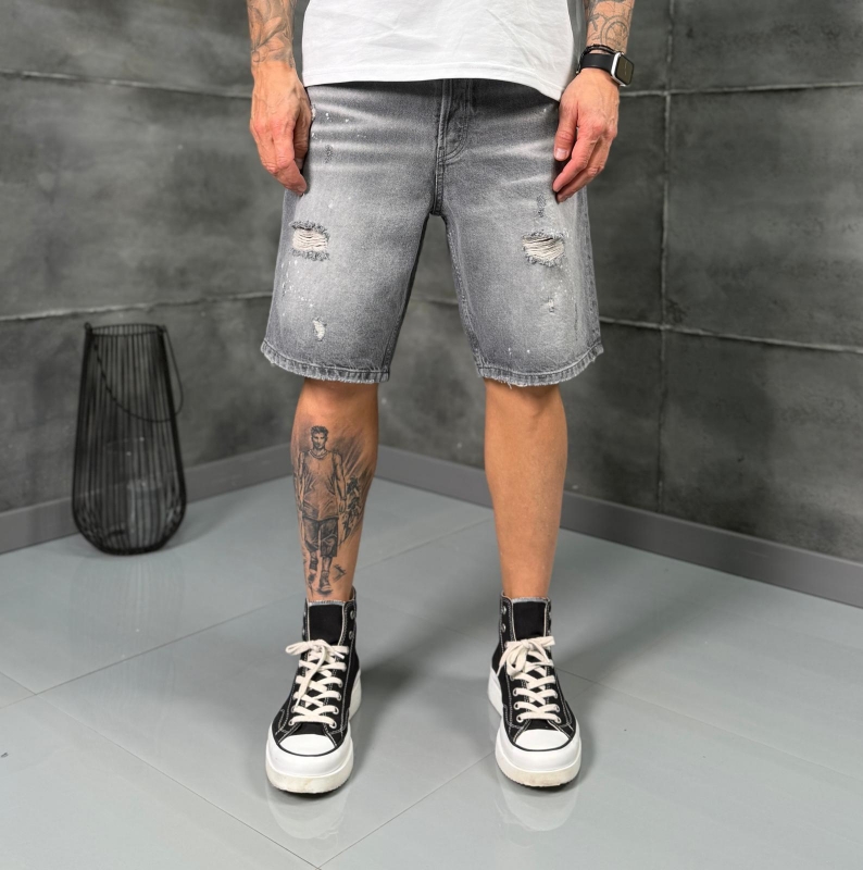 Мъжки къси дънки ASH GREY