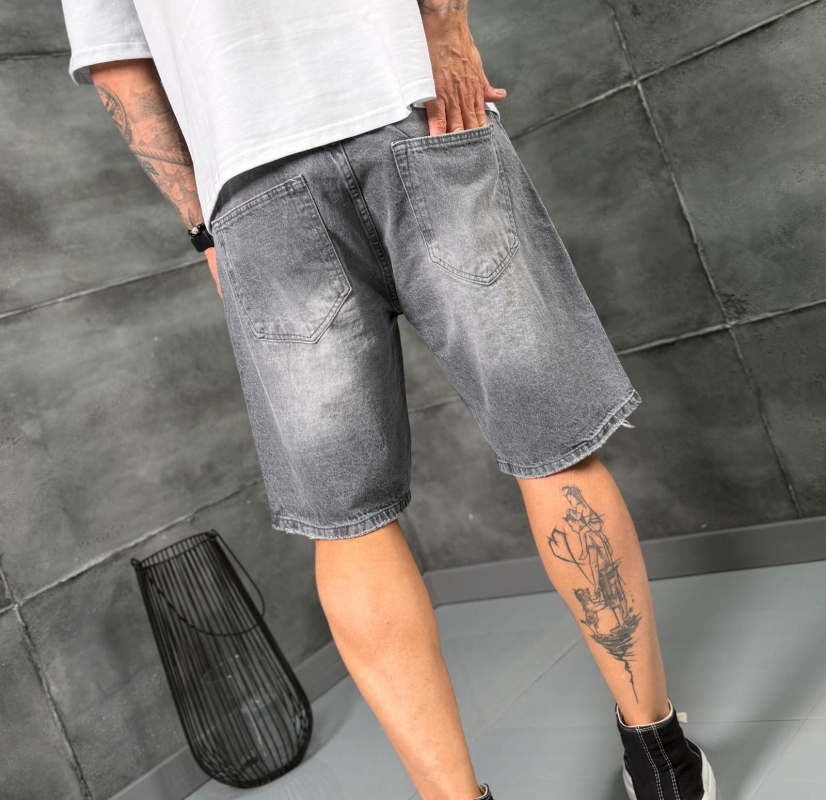Мъжки къси дънки ASH GREY