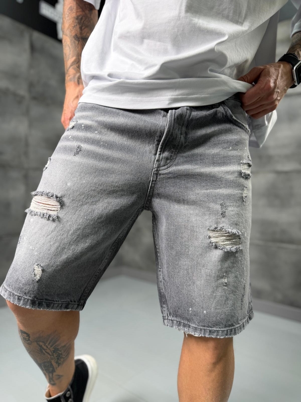 Мъжки къси дънки ASH GREY