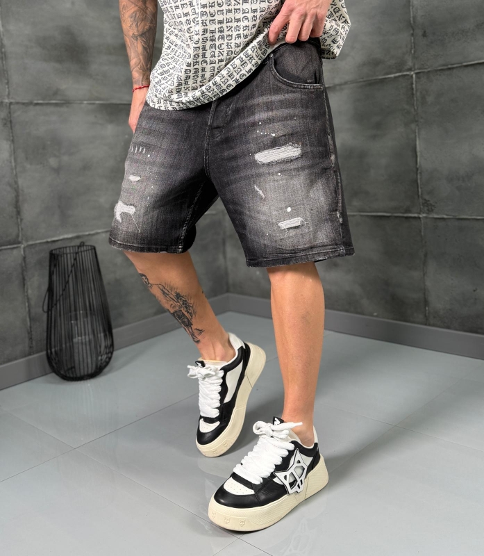 Мъжки къси дънки GRAPHITE STRIKE DENIM