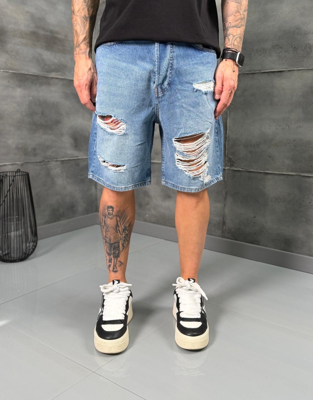 Мъжки къси дънки ICE RIPPED