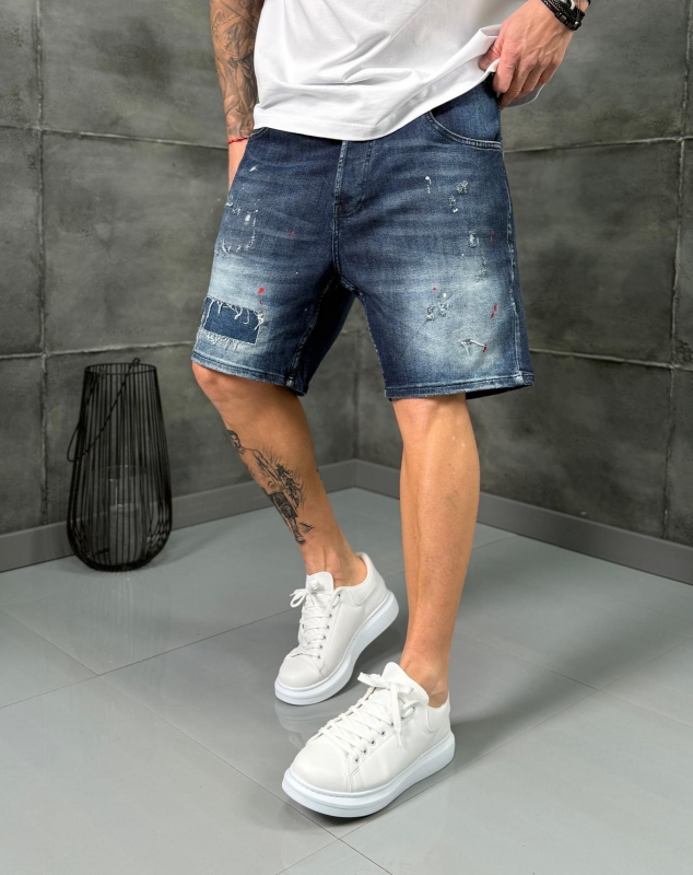 Мъжки къси дънки INDIGO SPLASH II